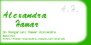 alexandra hamar business card